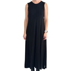 The Row Jersey Knit Maxi Dress Black Sleeveless size XS